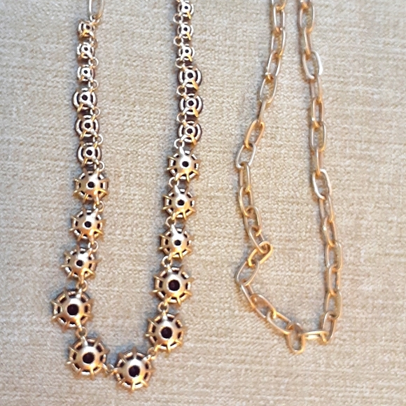 Red and Gold Layered Gemstone Necklace - Picture 6 of 7